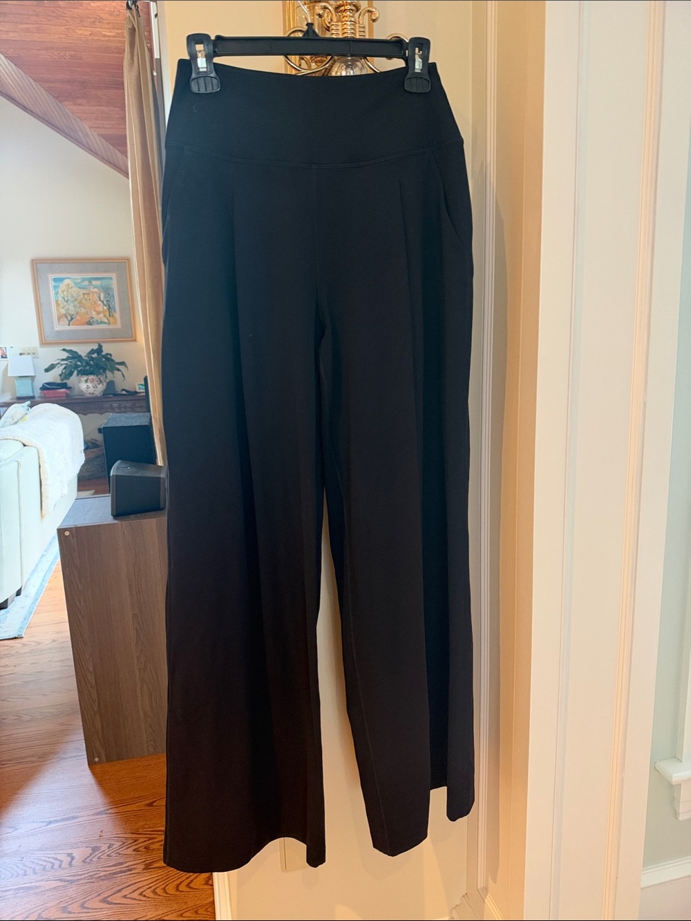 CRZ YOGA Black Wide-Leg High-Waist palazzo Pants NWOT